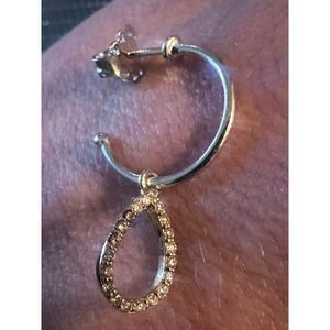 YESSAYAN 18K Solid White & Rose Good Single Dangle Earring